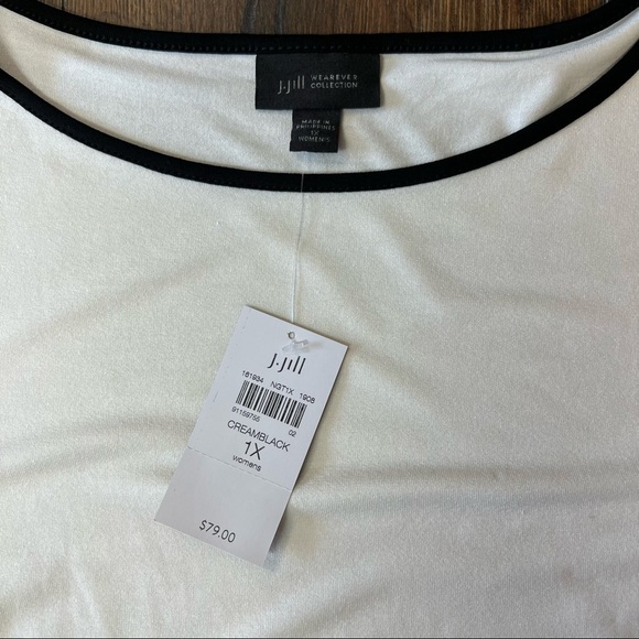 J Jill wearever piped ruffle sleeve SZ 1X - Picture 3 of 4